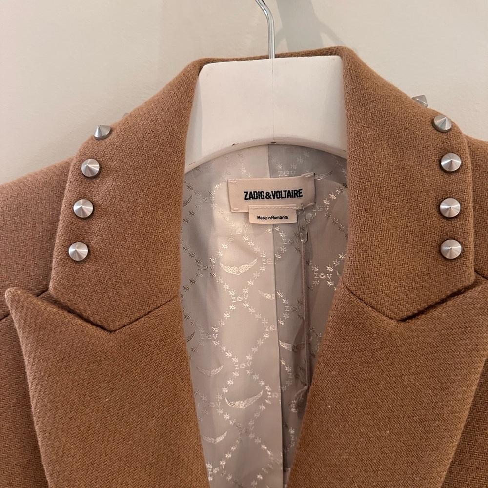 New Zadig wool blend over coat with studs - Picture 2 of 13